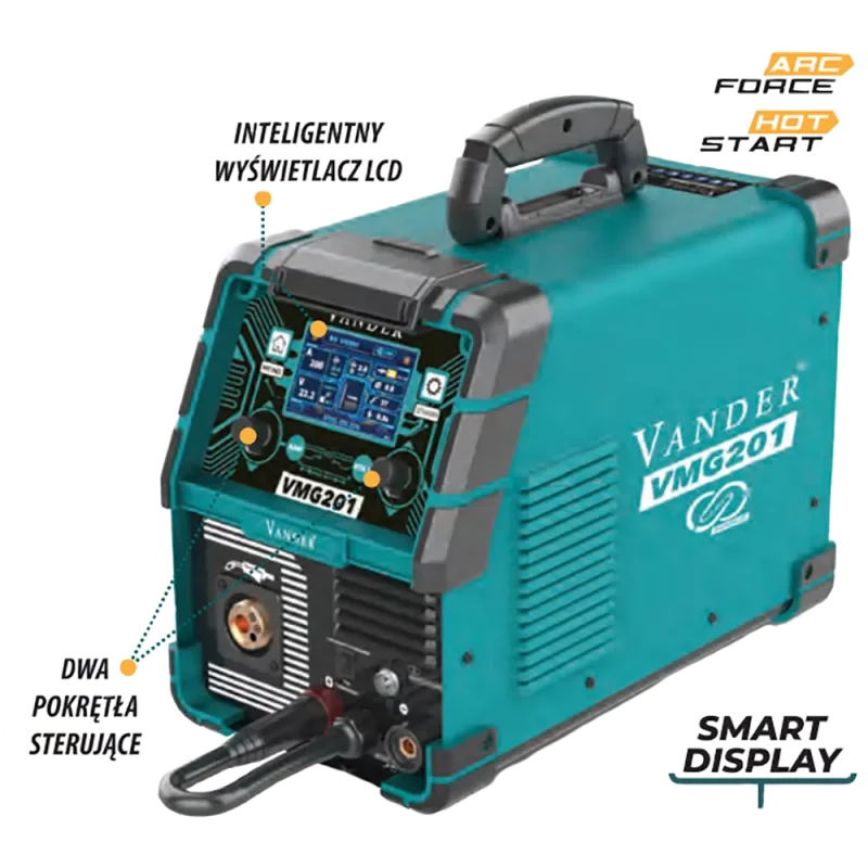 Półautomat spawalniczy migomat synergia MIG/MAG MMA LIFT TIG 200A/180A VMG201 VANDER