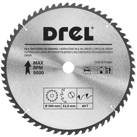 Piła tarczowa do drewna 300 mm x 60 T CON-TCT-3006 Condor