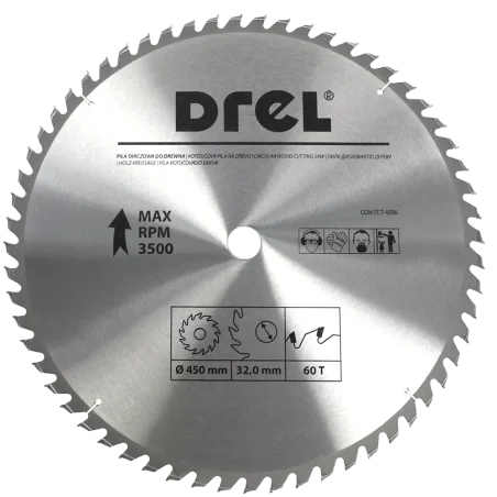 Piła tarczowa do drewna 450 mm x 60 T CON-TCT-4506 Condor