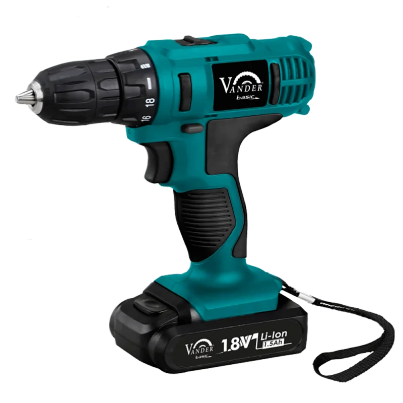 Wiertarko-wkrętarka akumulatorowa 18V 2x1,5Ah BWA519 VANDER