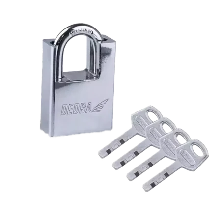 Kłódka trzpieniowa żeliwna niklowana 60mm DEDRA