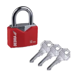 Kłódka romb żeliwna w osłonie 50mm DEDRA