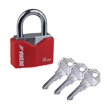 Kłódka romb żeliwna w osłonie 50mm DEDRA