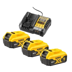 Zestaw akumulatorowy 3x 5,0Ah, ładowarka DCB1104P3 DeWALT