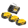 Zestaw akumulatorowy 3x 5,0Ah, ładowarka DCB1104P3 DeWALT