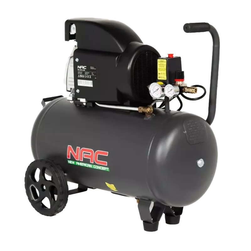 KOMPRESOR OLEJOWY 1500W, zbiornik 50l, max. ciśnienie robocze 8 bar, wydajność   196 l/min NAC