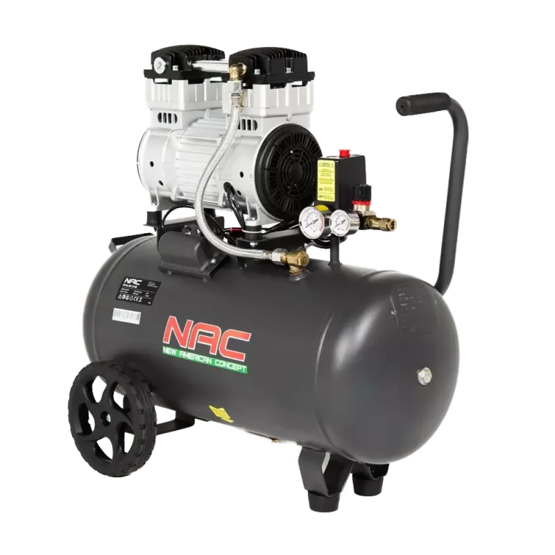 KOMPRESOR BEZOLEJOWY 1500W, zbiornik 50l, max. ciśnienie robocze 8 bar, wydajność   245 l/min NAC