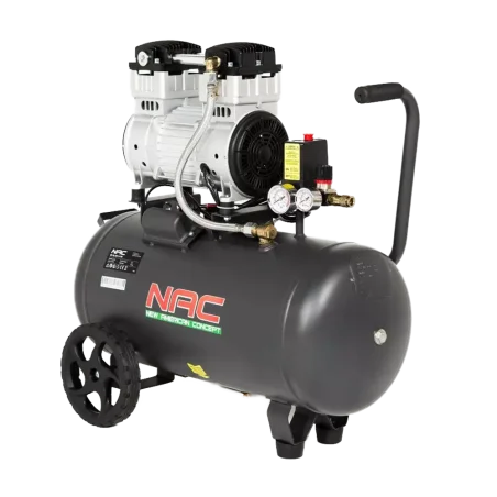 KOMPRESOR BEZOLEJOWY 1500W, zbiornik 50l, max. ciśnienie robocze 8 bar, wydajność   245 l/min NAC