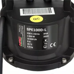 POMPA DO BRUDNEJ WODY 1000W, 16000l/h SPE100D-L NAC (op.4szt)