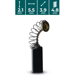 SZCZOTKI WĘGLOWE do VCB715 VANDER