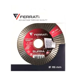 Tarcza diamentowa tnąca i szlifująca 1A1R 115mm 22,23mm SUPRA FERRATi