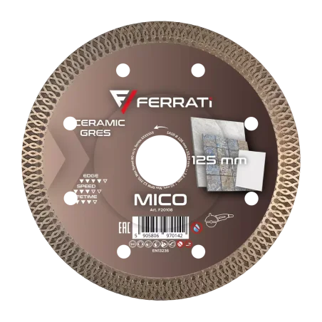 Tarcza diamentowa tnąca 1A1R 125mm 22,23mm MICO FERRATi