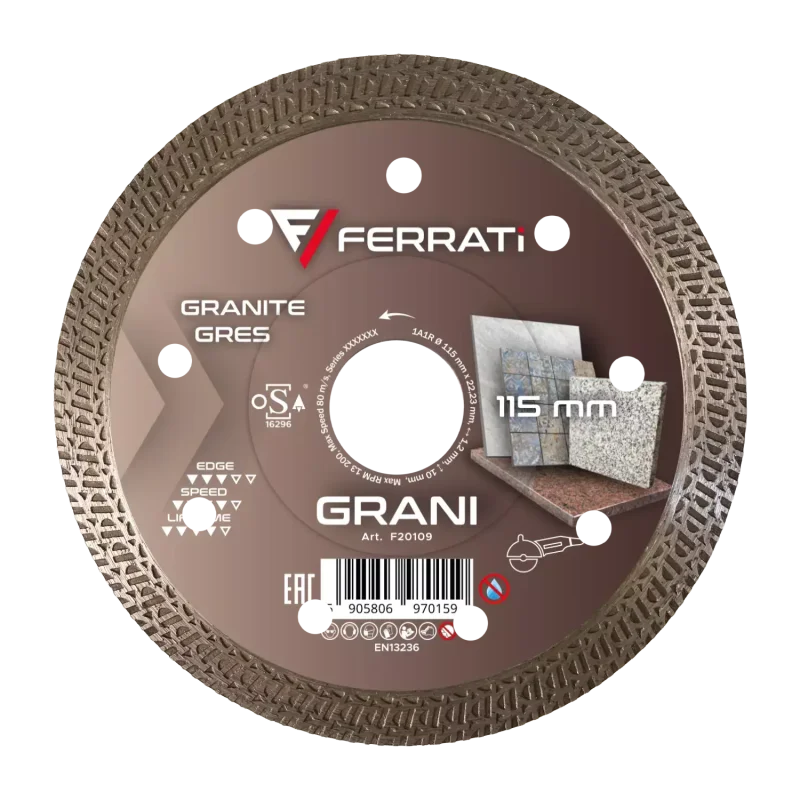 Tarcza diamentowa tnca 1A1R 115mm 22,23mm GRANI FERRATi