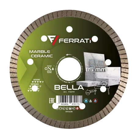 Tarcza diamentowa tnąca 1A1R 115mm 22,23mm BELLA FERRATi