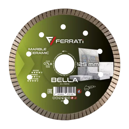 Tarcza diamentowa tnąca 1A1R 125mm 22,23mm BELLA FERRATi