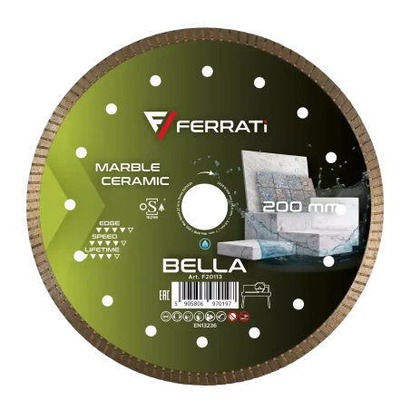 Tarcza diamentowa tnąca 1A1R 200mm 25,4mm BELLA FERRATi