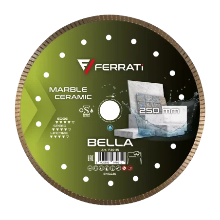 Tarcza diamentowa tnąca 1A1R 250mm 25,4mm BELLA FERRATi