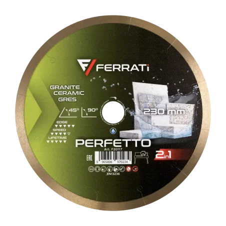 Tarcza diamentowa tnąca 1A1R 230mm 25,4mm PERFETTO FERRATi