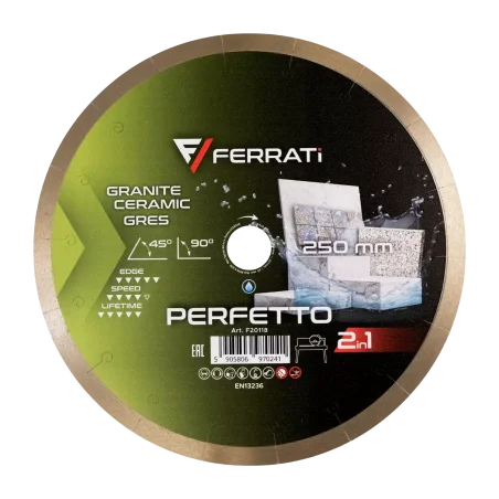 Tarcza diamentowa tnąca 1A1R 250mm 25,4mm PERFETTO FERRATi