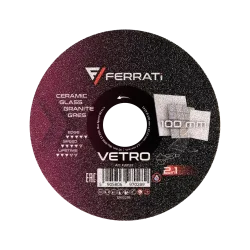 Tarcza tnąca i szlifująca z nasypem diamentowym 1A1R 100mm 22,23mm VETRO FERRATi