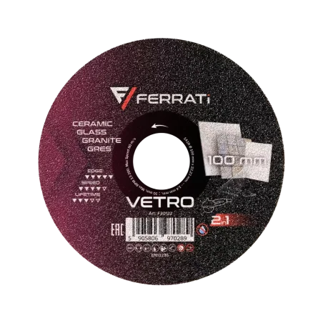 Tarcza tnąca i szlifująca z nasypem diamentowym 1A1R 100mm 22,23mm VETRO FERRATi