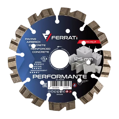 Tarcza diamentowa tnca 1A1RSS 125mm 22,23mm PERFORMANTE FERRATi