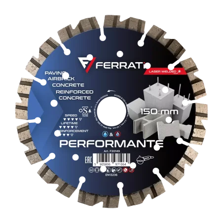 Tarcza diamentowa tnca 1A1RSS 150mm 22,23mm PERFORMANTE FERRATi