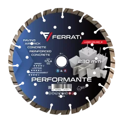 Tarcza diamentowa tnca 1A1RSS 230mm 22,23mm PERFORMANTE FERRATi