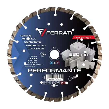 Tarcza diamentowa tnca 1A1RSS 230mm 22,23mm PERFORMANTE FERRATi
