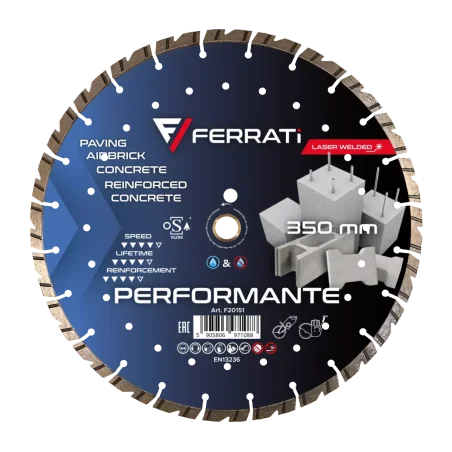Tarcza diamentowa tnca 1A1RSS 350mm 25,4-F4mm PERFORMANTE FERRATi