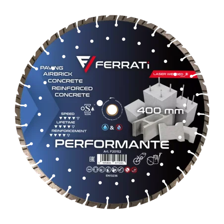 Tarcza diamentowa tnca 1A1RSS 400mm 25,4-F4mm PERFORMANTE FERRATi
