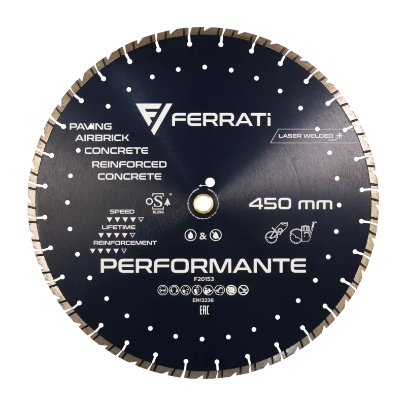 Tarcza diamentowa tnca 1A1RSS 450mm 25,4-F4mm PERFORMANTE FERRATi