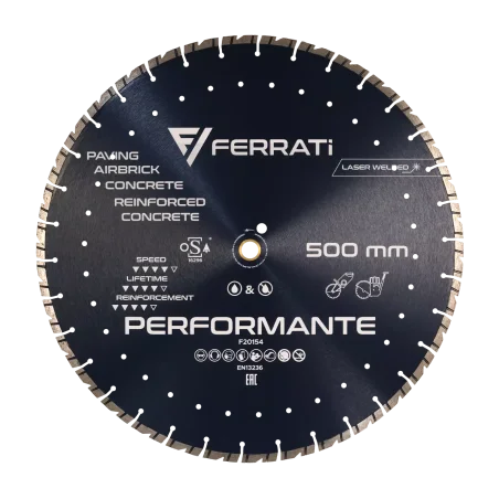 Tarcza diamentowa tnca 1A1RSS 500mm 25,4-F4mm PERFORMANTE FERRATi