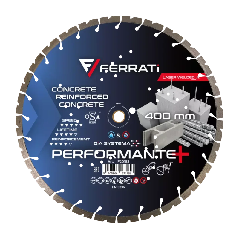 Tarcza diamentowa tnąca 1A1RSS 400mm 25,4-F4mm PERFORMANTE PLUS FERRATi