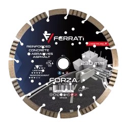 Tarcza diamentowa tnąca 1A1RSS 230mm 22,23mm FORZA FERRATi