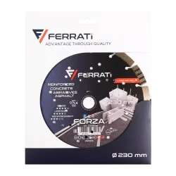 Tarcza diamentowa tnąca 1A1RSS 230mm 22,23mm FORZA FERRATi