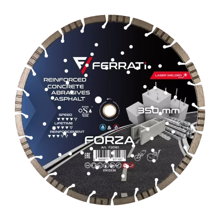 Tarcza diamentowa tnąca 1A1RSS 350mm 25,4-F4mm FORZA FERRATi