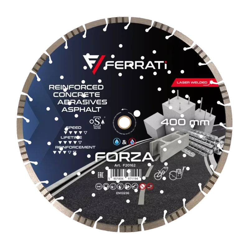 Tarcza diamentowa tnąca 1A1RSS 400mm 25,4-F4mm FORZA FERRATi