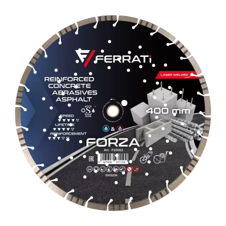 Tarcza diamentowa tnąca 1A1RSS 400mm 25,4-F4mm FORZA FERRATi
