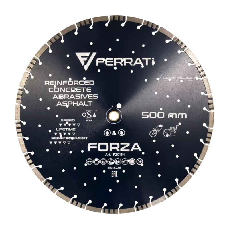 Tarcza diamentowa tnąca 1A1RSS 500mm 25,4-F4mm FORZA FERRATi