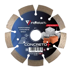 Tarcza diamentowa tnąca 1A1RSS C3-W 125mm 22,23mm CONCRETO PLUS FERRATi