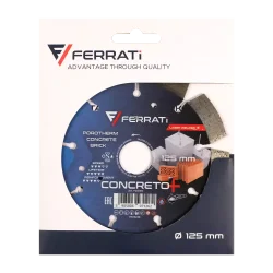 Tarcza diamentowa tnąca 1A1RSS C3-W 125mm 22,23mm CONCRETO PLUS FERRATi