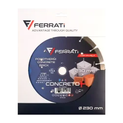 Tarcza diamentowa tnąca 1A1RSS C3-W 230mm 22,23mm CONCRETO PLUS FERRATi