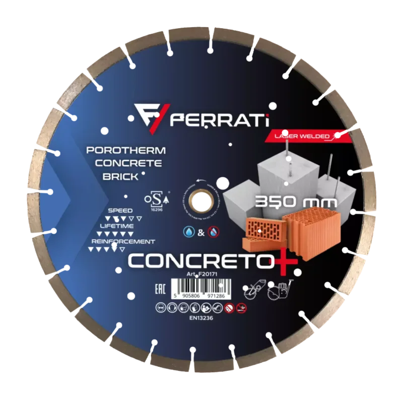 Tarcza diamentowa tnąca 1A1RSS C3-W 350mm 25,4-F4mm CONCRETO PLUS FERRATi