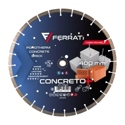 Tarcza diamentowa tnąca 1A1RSS C3-W 400mm 25,4-F4mm CONCRETO PLUS FERRATi