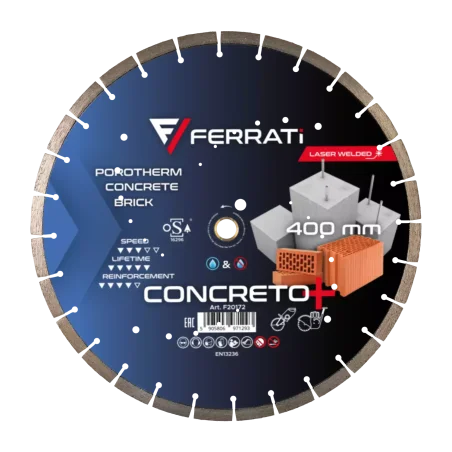 Tarcza diamentowa tnąca 1A1RSS C3-W 400mm 25,4-F4mm CONCRETO PLUS FERRATi