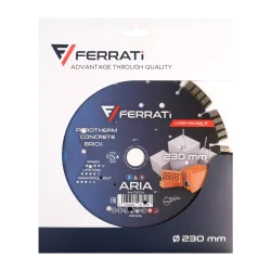Tarcza diamentowa tnąca 1A1RSS-W 230mm 22,23mm ARIA FERRATi