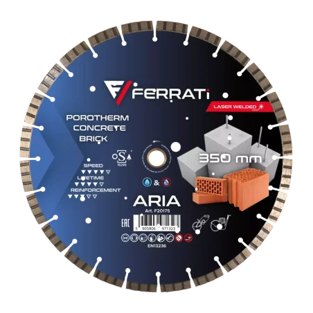 Tarcza diamentowa tnąca 1A1RSS-W 350mm 25,4-F4mm ARIA FERRATi