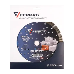 Tarcza diamentowa tnąca 1A1RSS-W 230mm 22,23mm RUZZO FERRATi