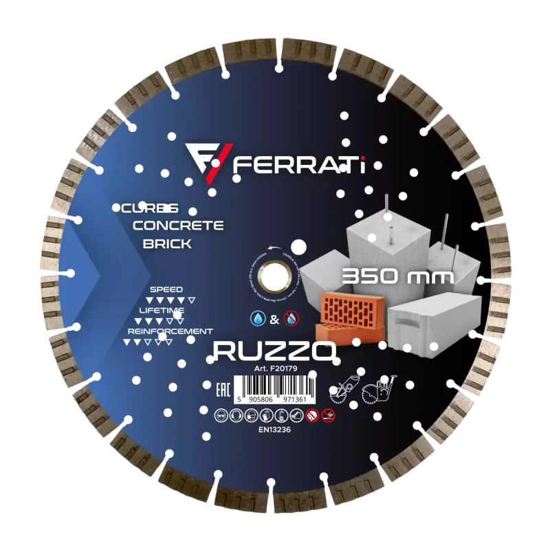 Tarcza diamentowa tnąca 1A1RSS-W 350mm 25,4-F4mm RUZZO FERRATi